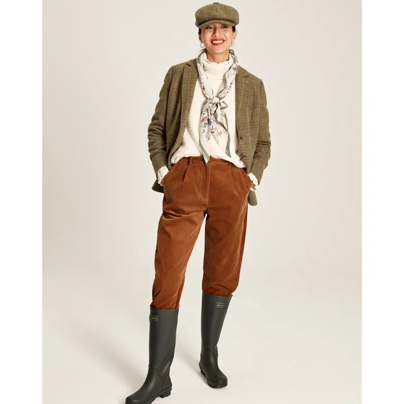 Joules Harrogate Tweed Baker Boy Hat - Green Tweed-4